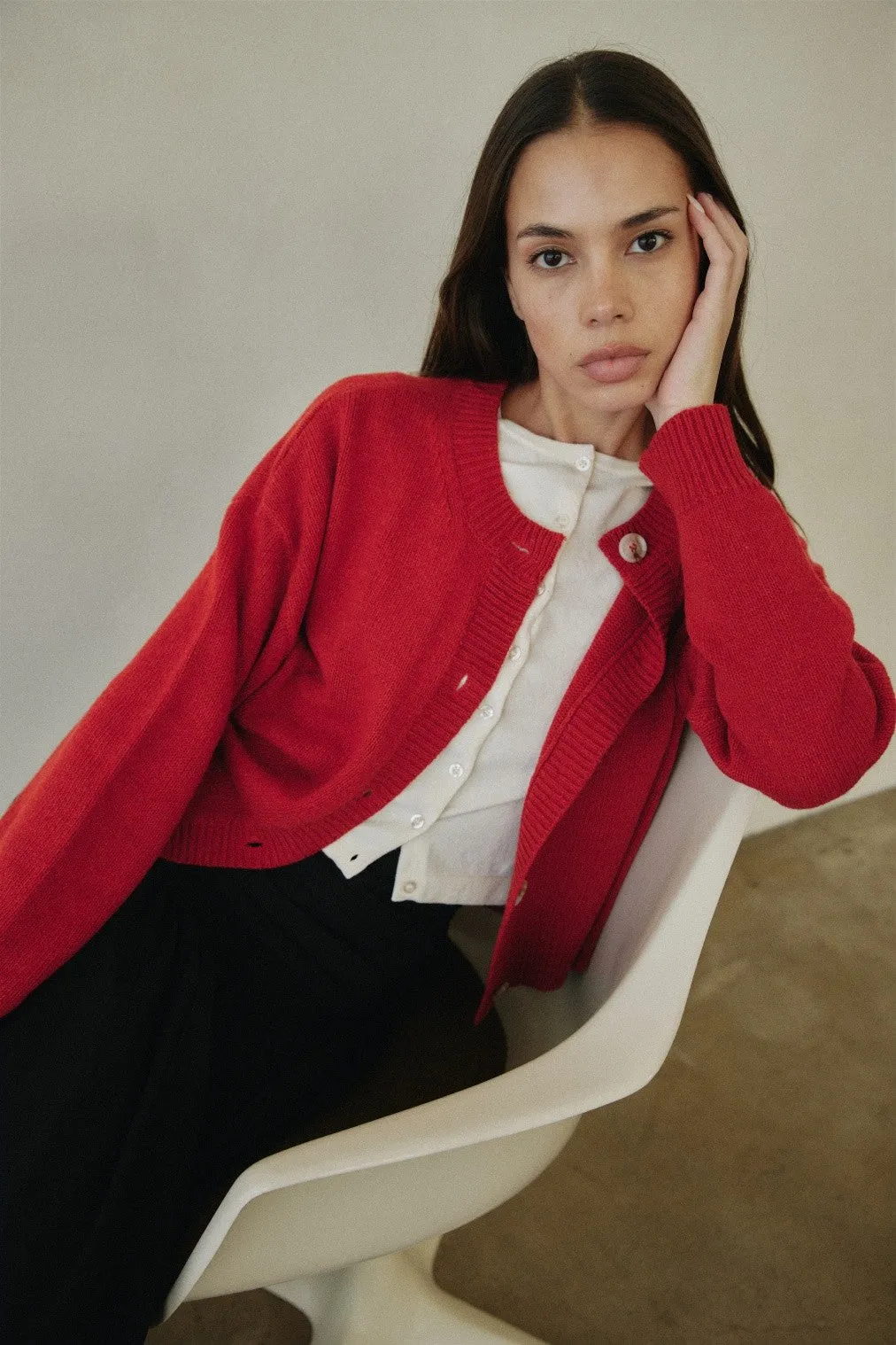 Lucy Cardigan- Red