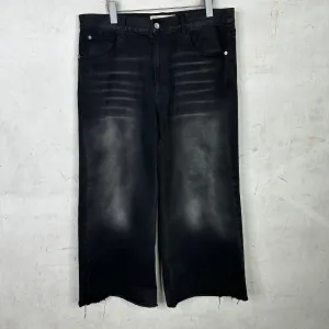 Marni Faded Wide Leg Cutoff Denim Pants