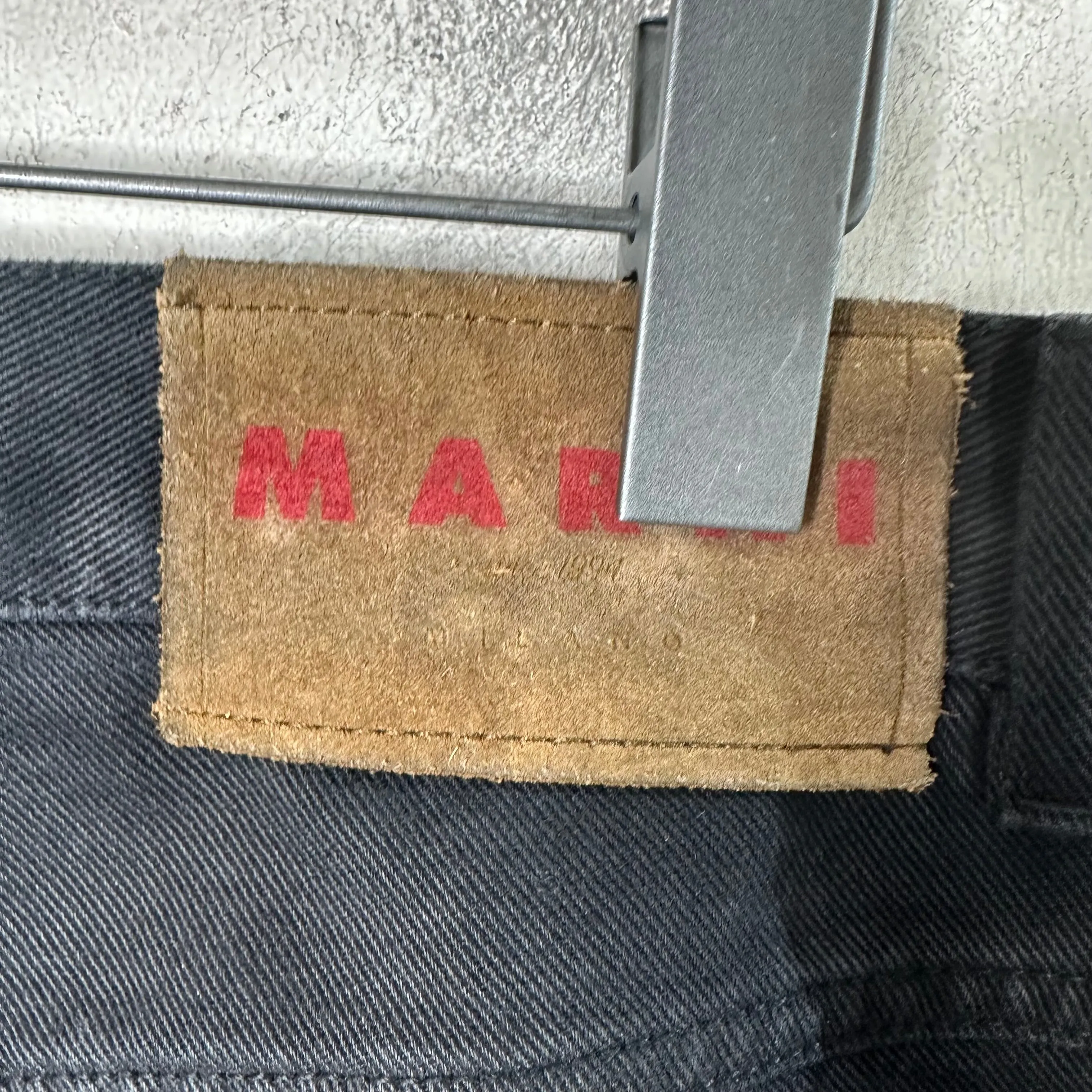 Marni Faded Wide Leg Cutoff Denim Pants