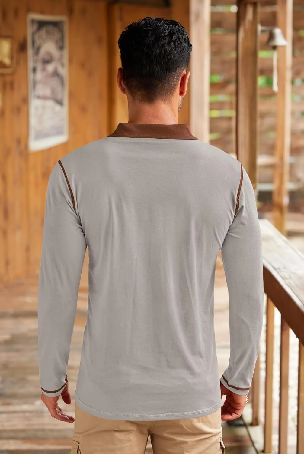 Mens Polo Shirts Long Sleeve Casual Workout Golf Classic Poloshirt (S-XXL)