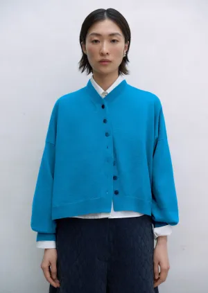Merino Wool Cardigan, Ceruleo