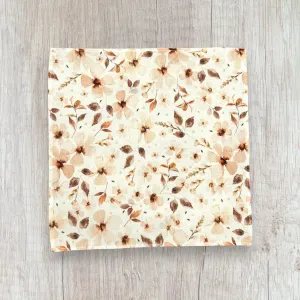 Neutral Cosmo Autumn Floral Pocket Square