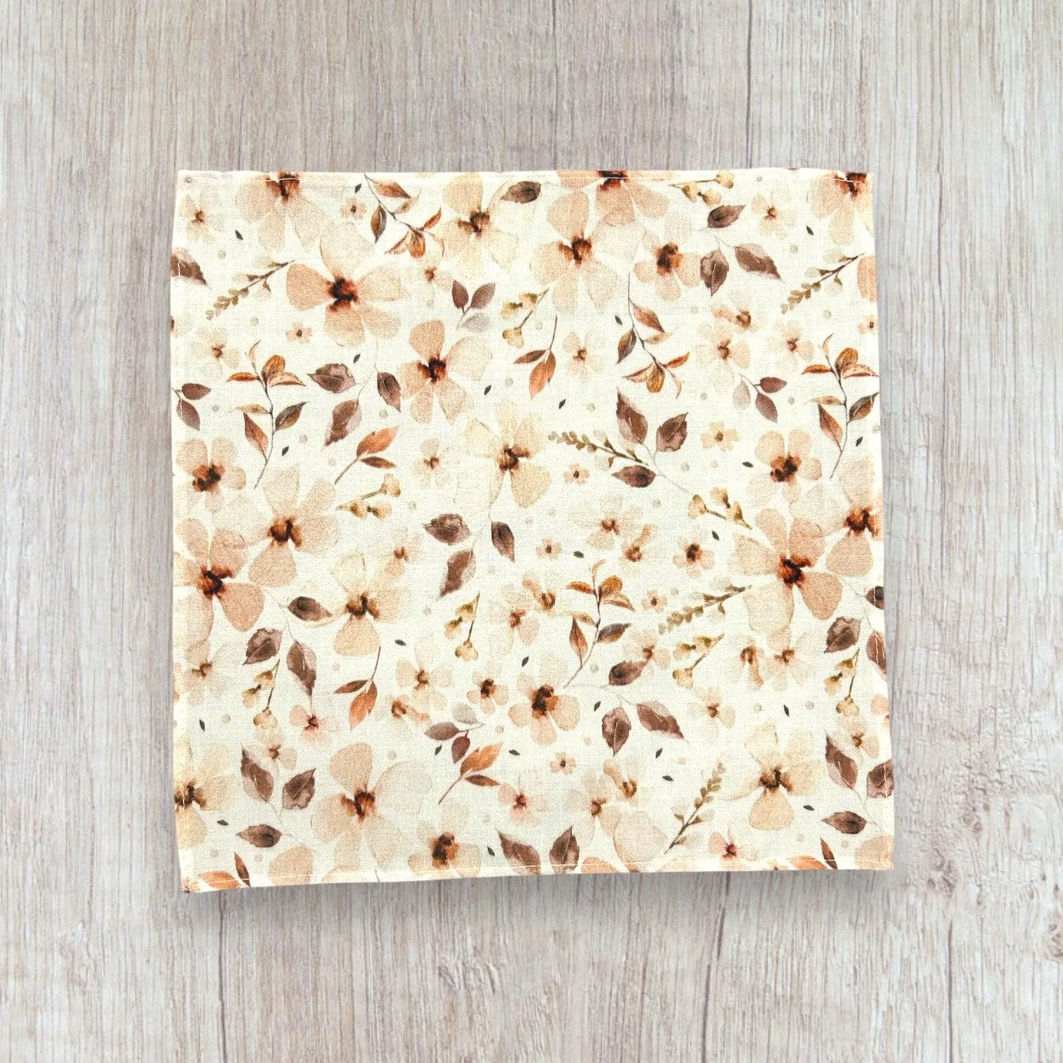 Neutral Cosmo Autumn Floral Pocket Square