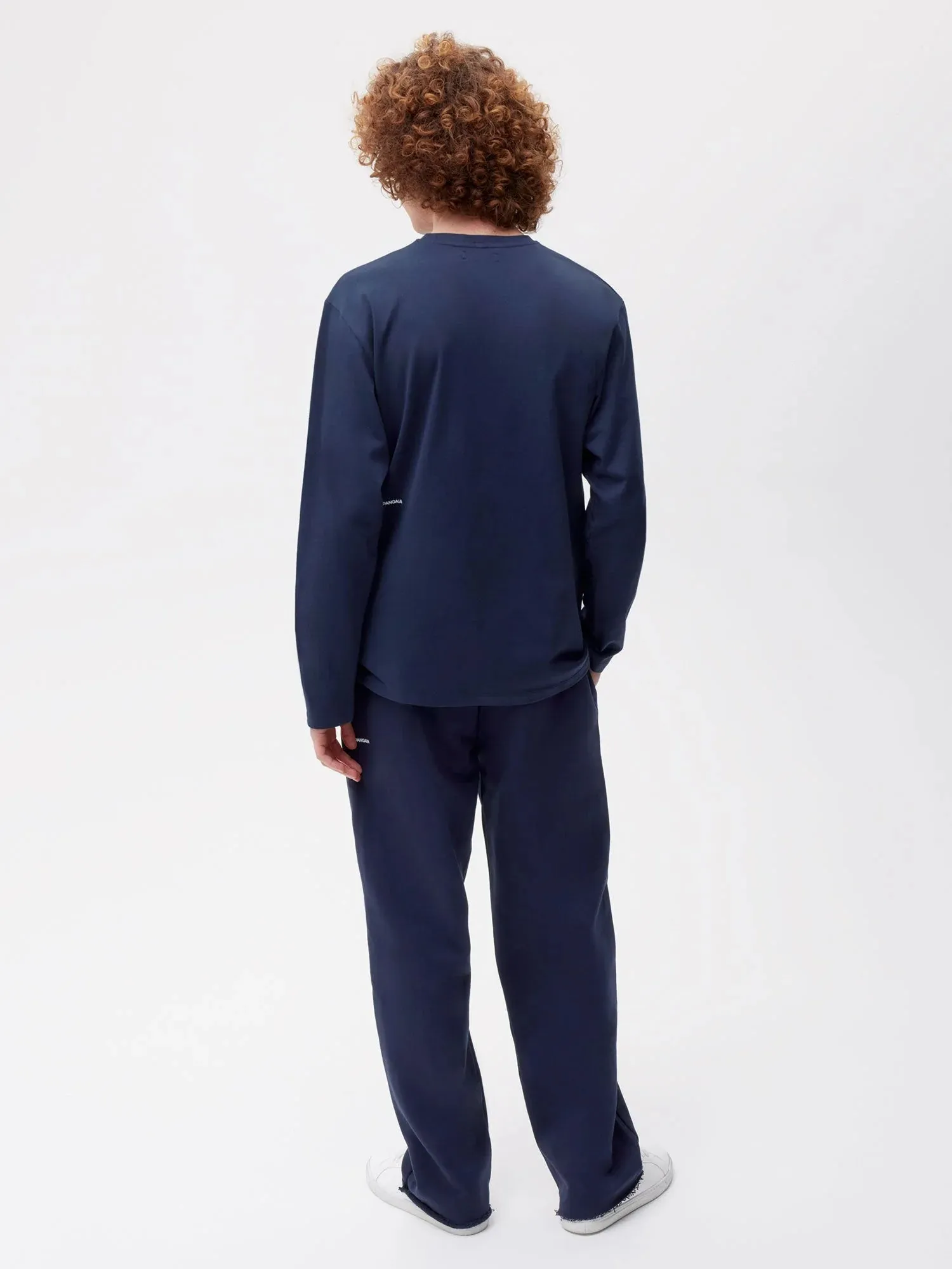 Organic Cotton Long Sleeve T-shirt with C-FIBER™—navy blue
