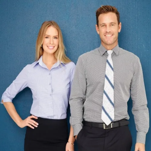 Outline Lightweight Mini Check Business Shirt