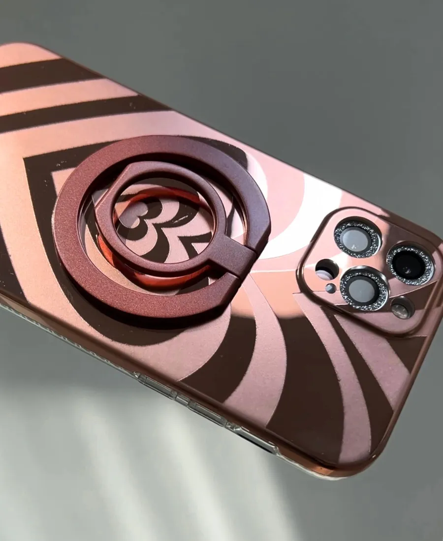 Rose Gold Hearts MagSafe Phone Case