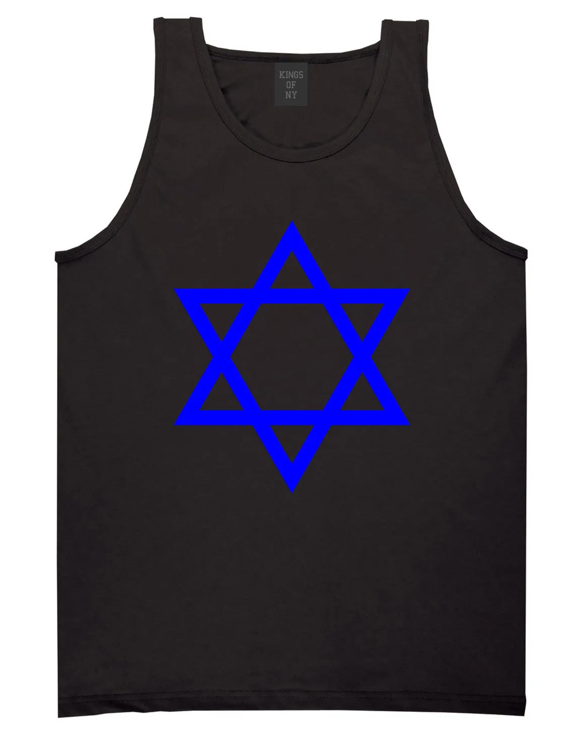 Royal Blue Star Of David Jewish Mens Tank Top T-Shirt