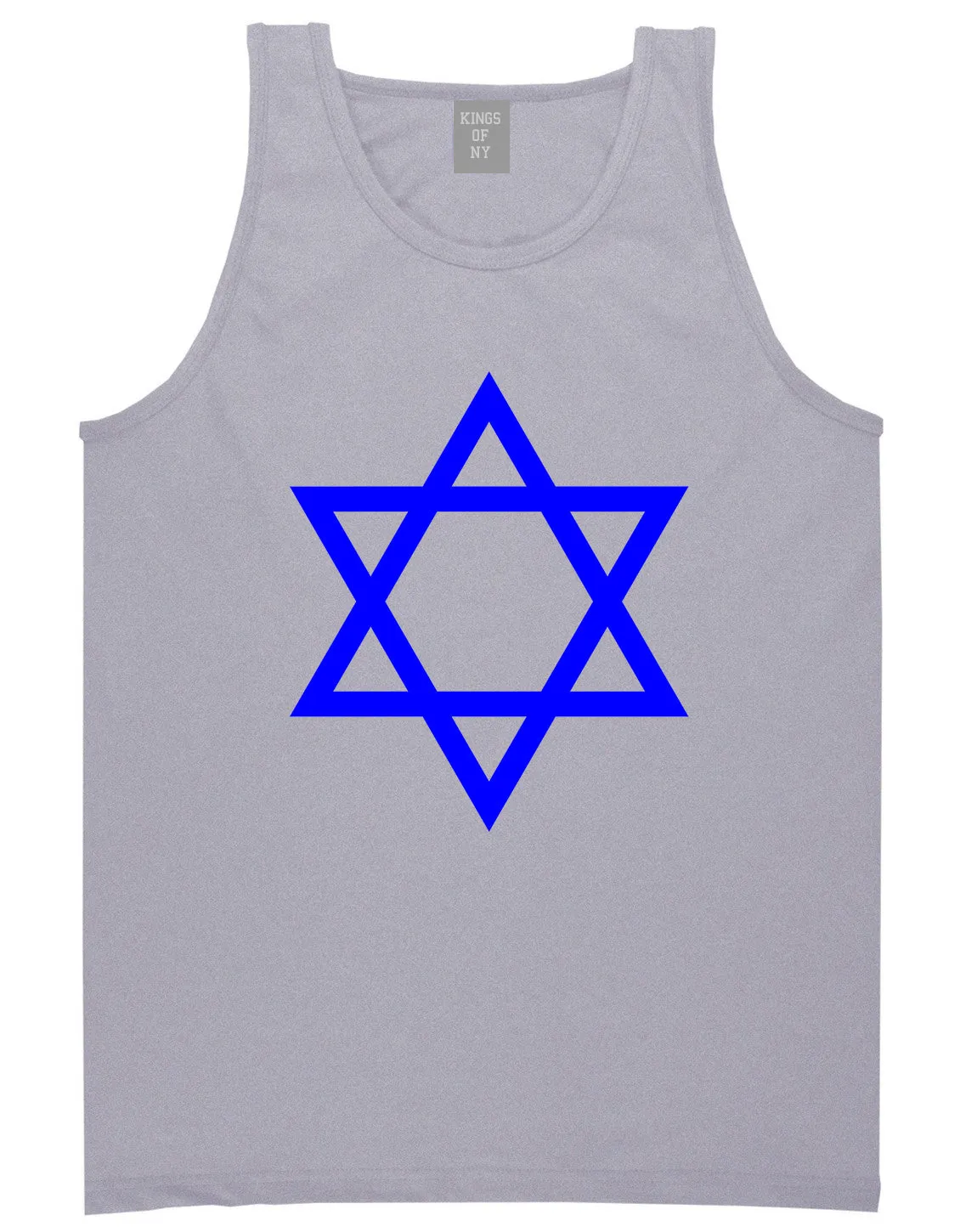Royal Blue Star Of David Jewish Mens Tank Top T-Shirt