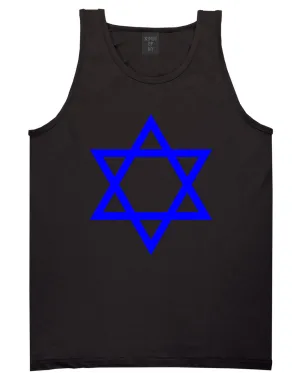 Royal Blue Star Of David Jewish Mens Tank Top T-Shirt