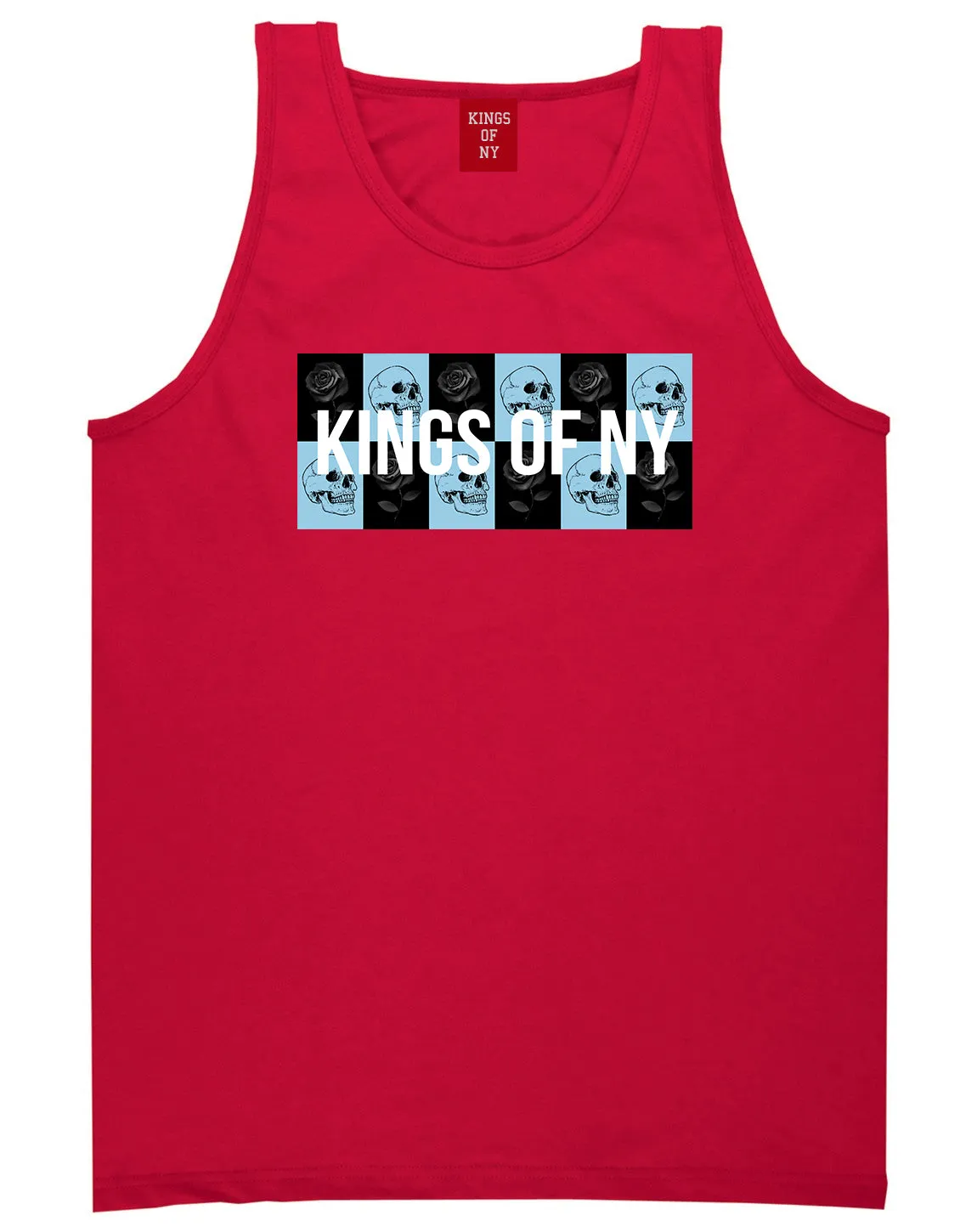 Skull And Rose Box Logo Mens Tank Top Shirt