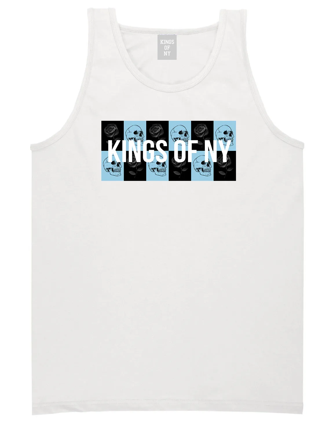 Skull And Rose Box Logo Mens Tank Top Shirt