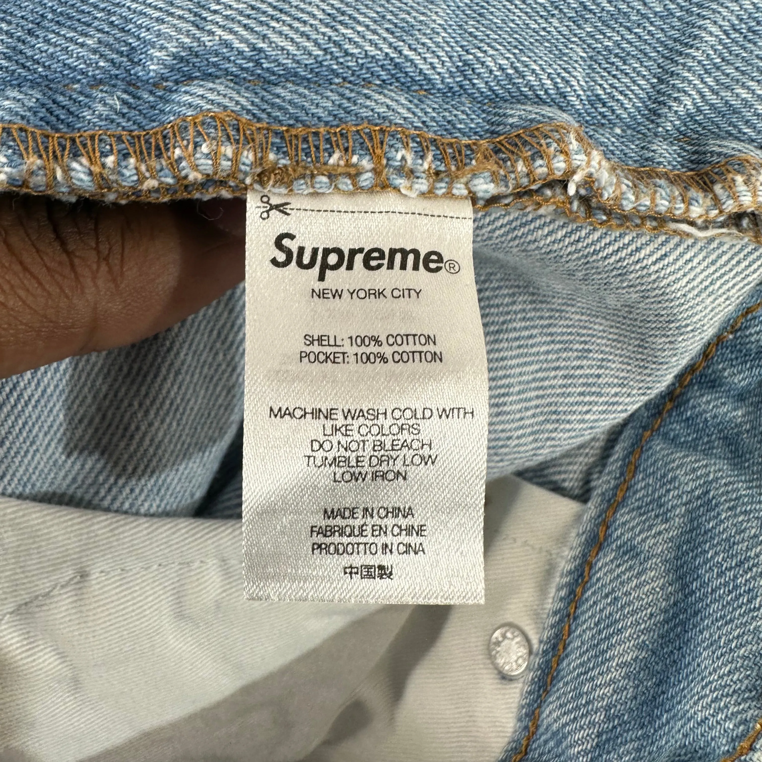 Supreme Denim Carpenter Cutoff Shorts