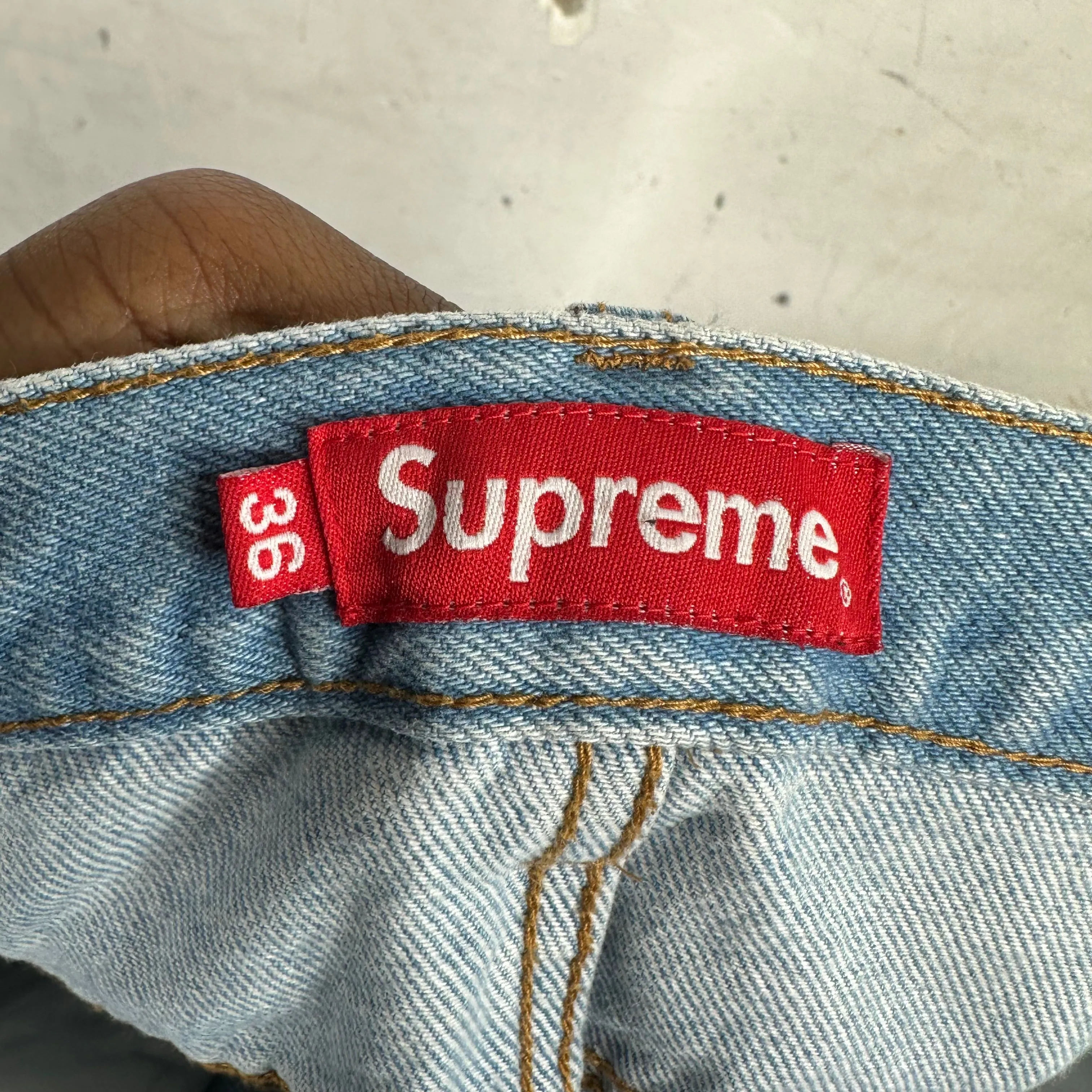 Supreme Denim Carpenter Cutoff Shorts