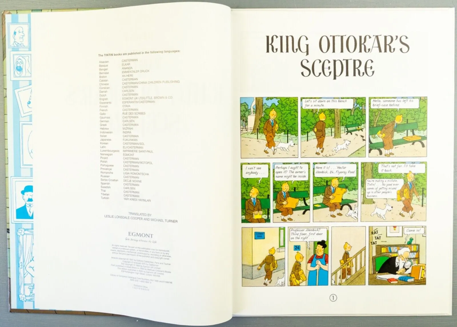 Tintin King Ottokar’s Sceptre: Egmont 2000s Hardback Book UK Edition