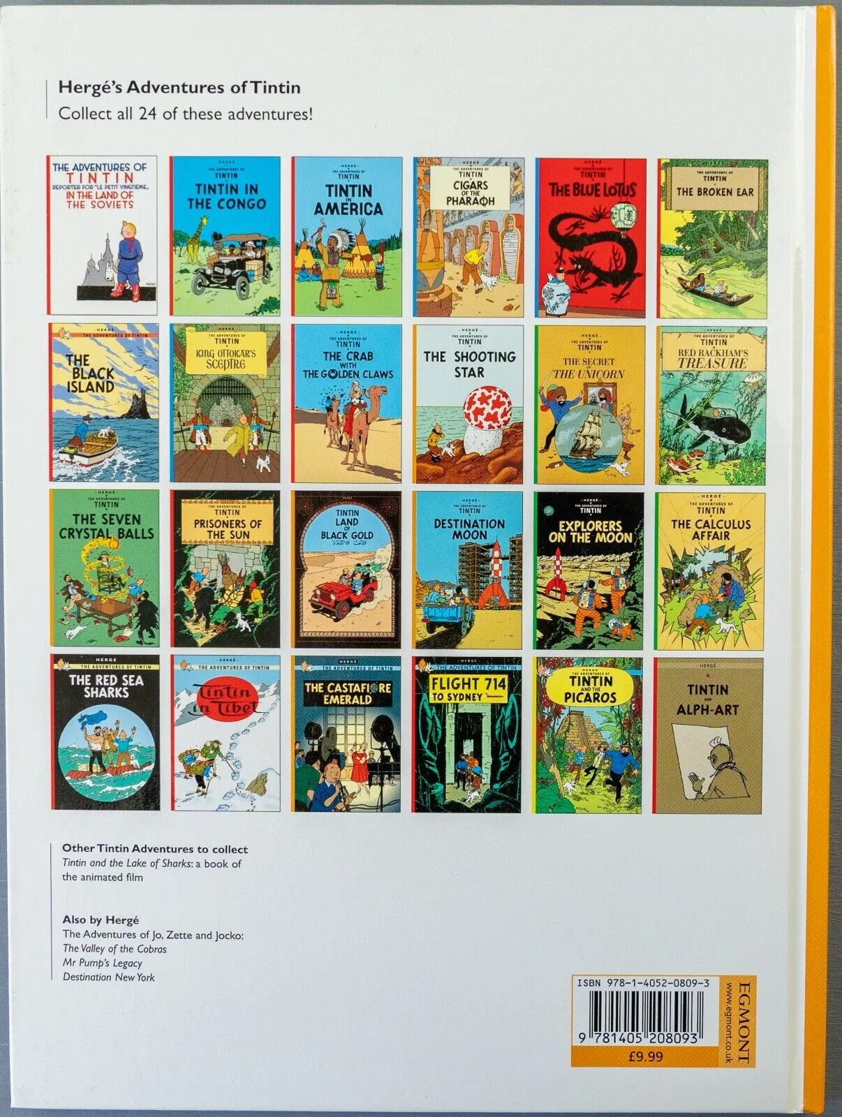 Tintin The Castafiore Emerald: Egmont 2000s Hardback Book UK Edition