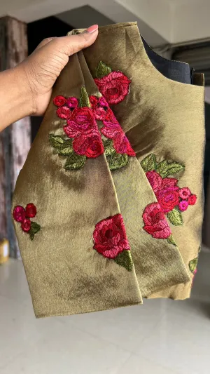 Varanasi gold embroidery blouse