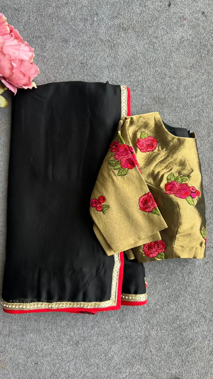 Varanasi gold embroidery blouse
