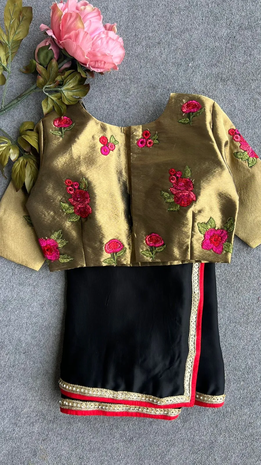 Varanasi gold embroidery blouse