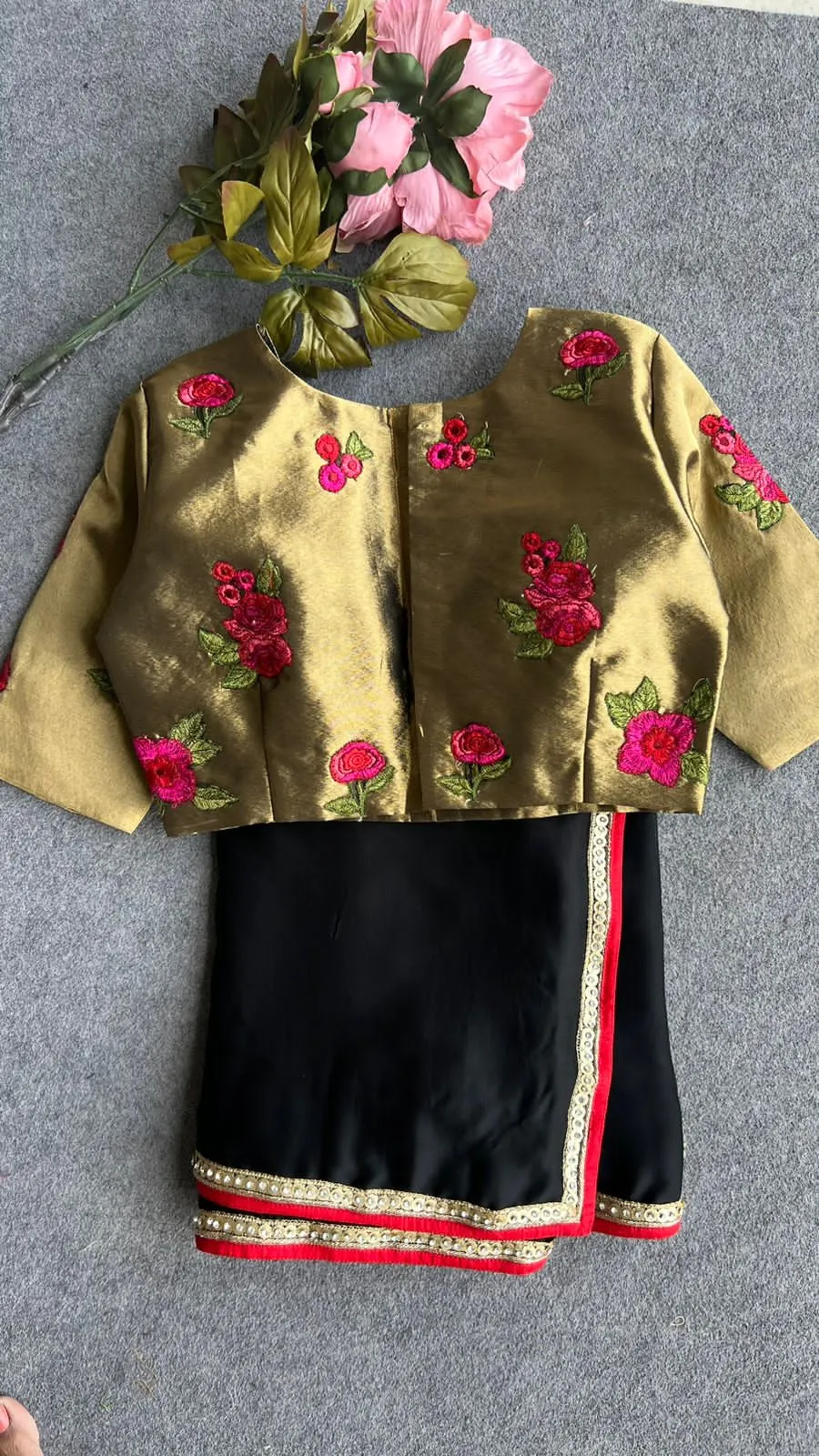 Varanasi gold embroidery blouse