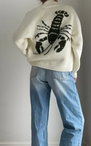 Varsity Green Lobster Cardigan