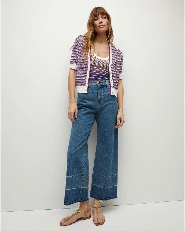 Veronica Beard Varia Striped Knit Cardigan