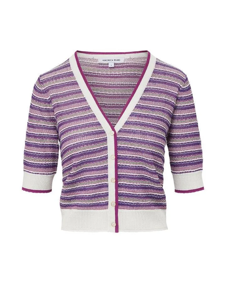 Veronica Beard Varia Striped Knit Cardigan