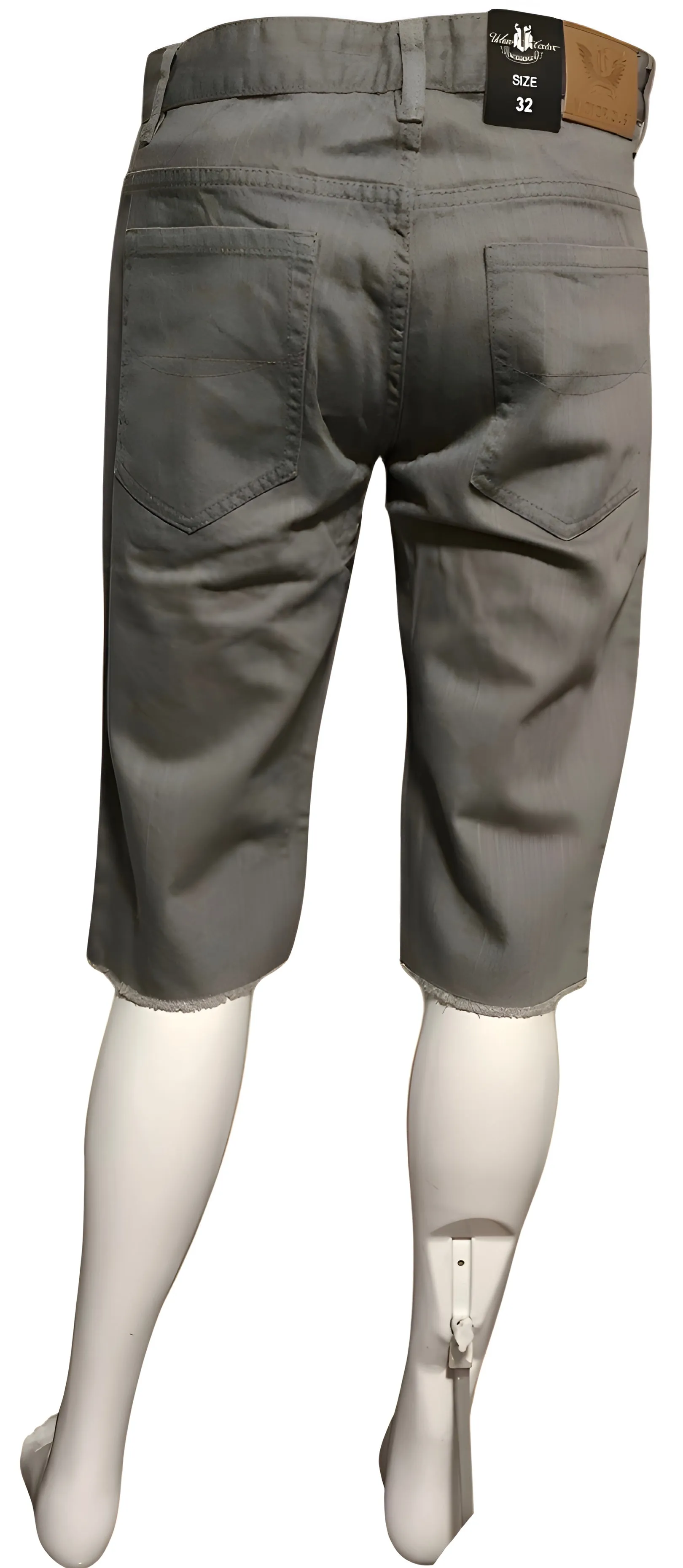 ^VICTORIOUS^ (GREY) DENIM SHORTS (WAIST 32'')