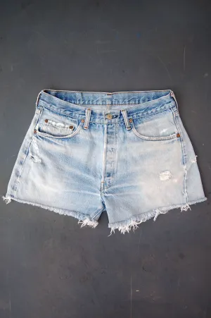 Vintage Levi's 501 Late 1970's Redline Selvedge USA Cutoff Denim Shorts (JYJ0524-231)