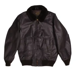 VINTAGE USN LEATHER JACKET FLYERS TYPE G-1 G1 SIZE 46L