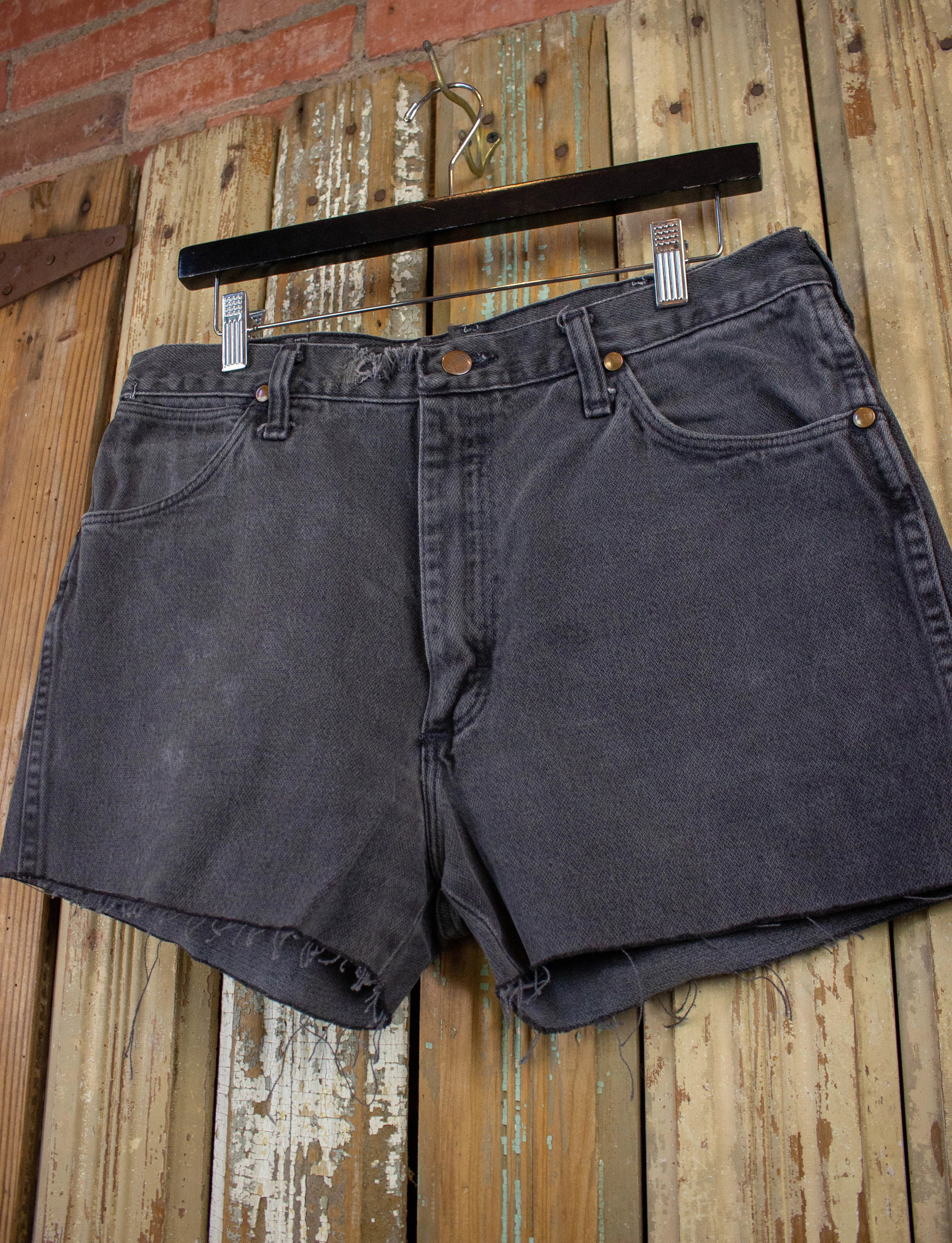 Vintage Wrangler Cutoff Denim Shorts Black 32w