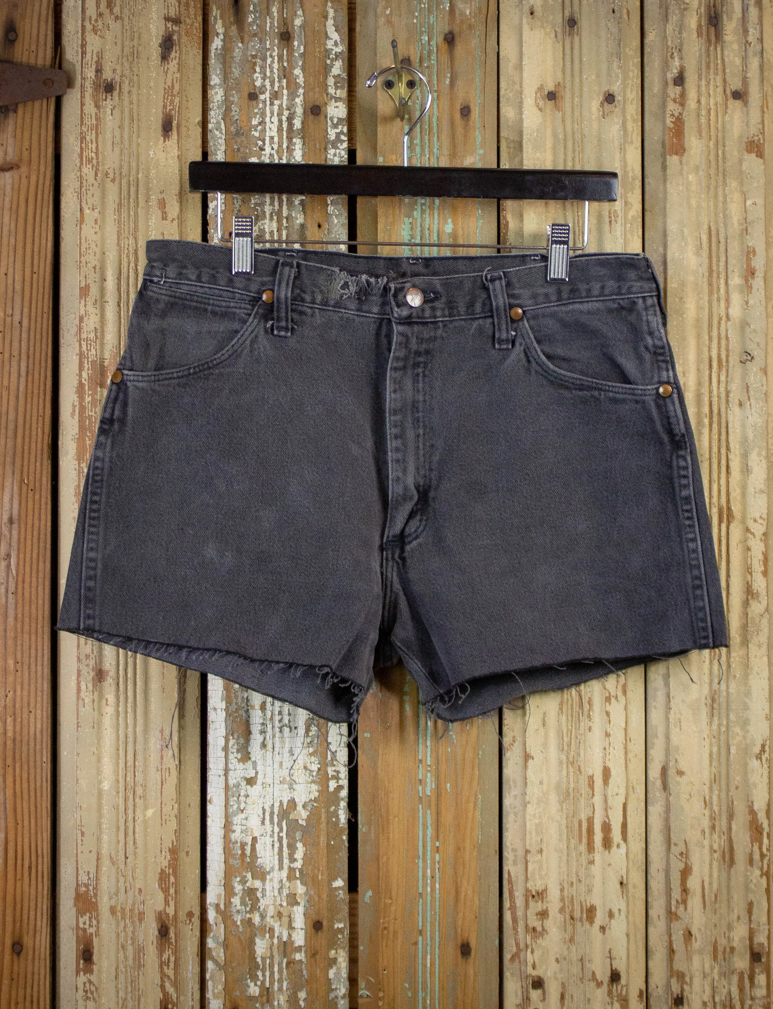 Vintage Wrangler Cutoff Denim Shorts Black 32w