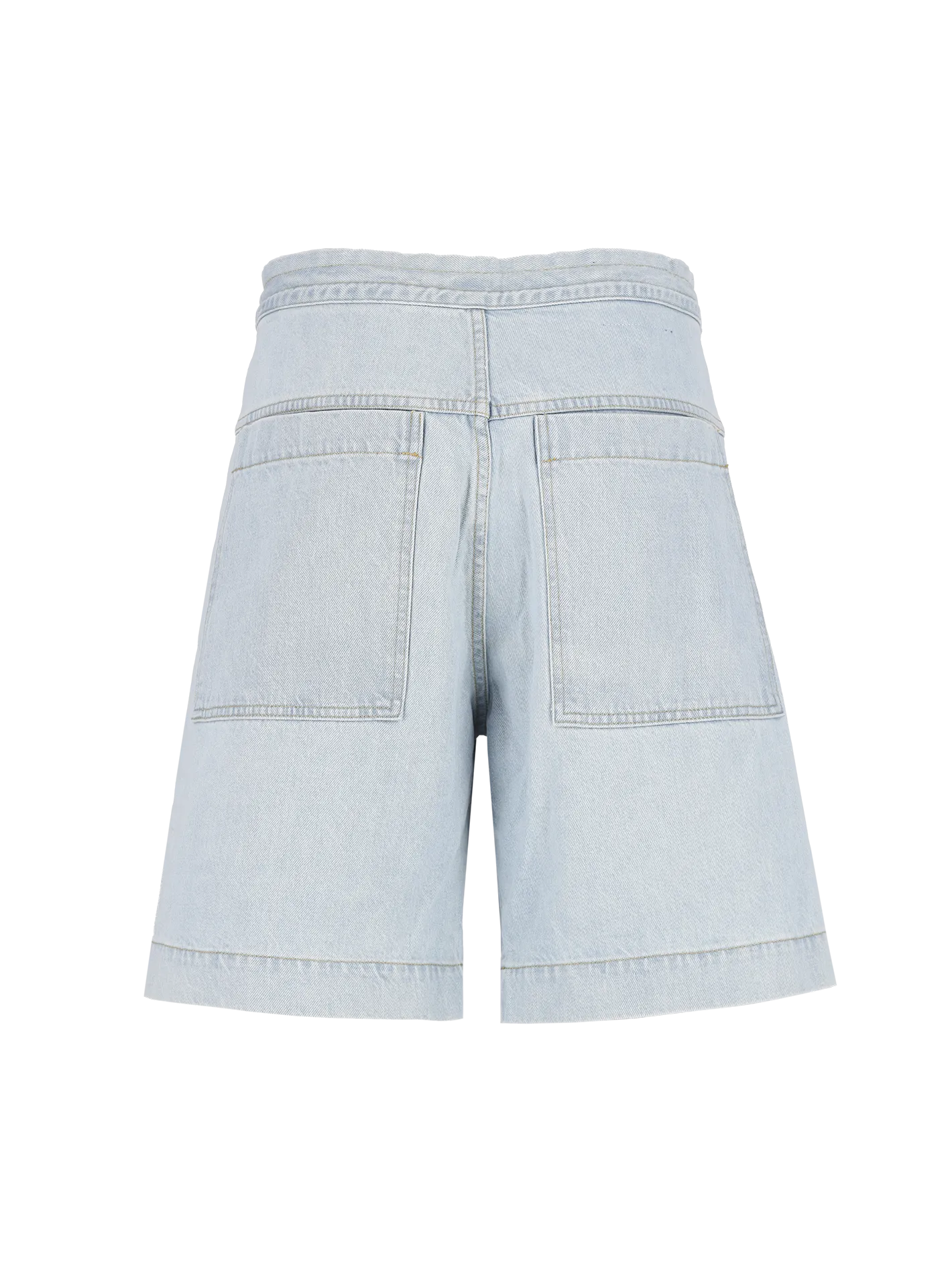 wide-leg denim shorts