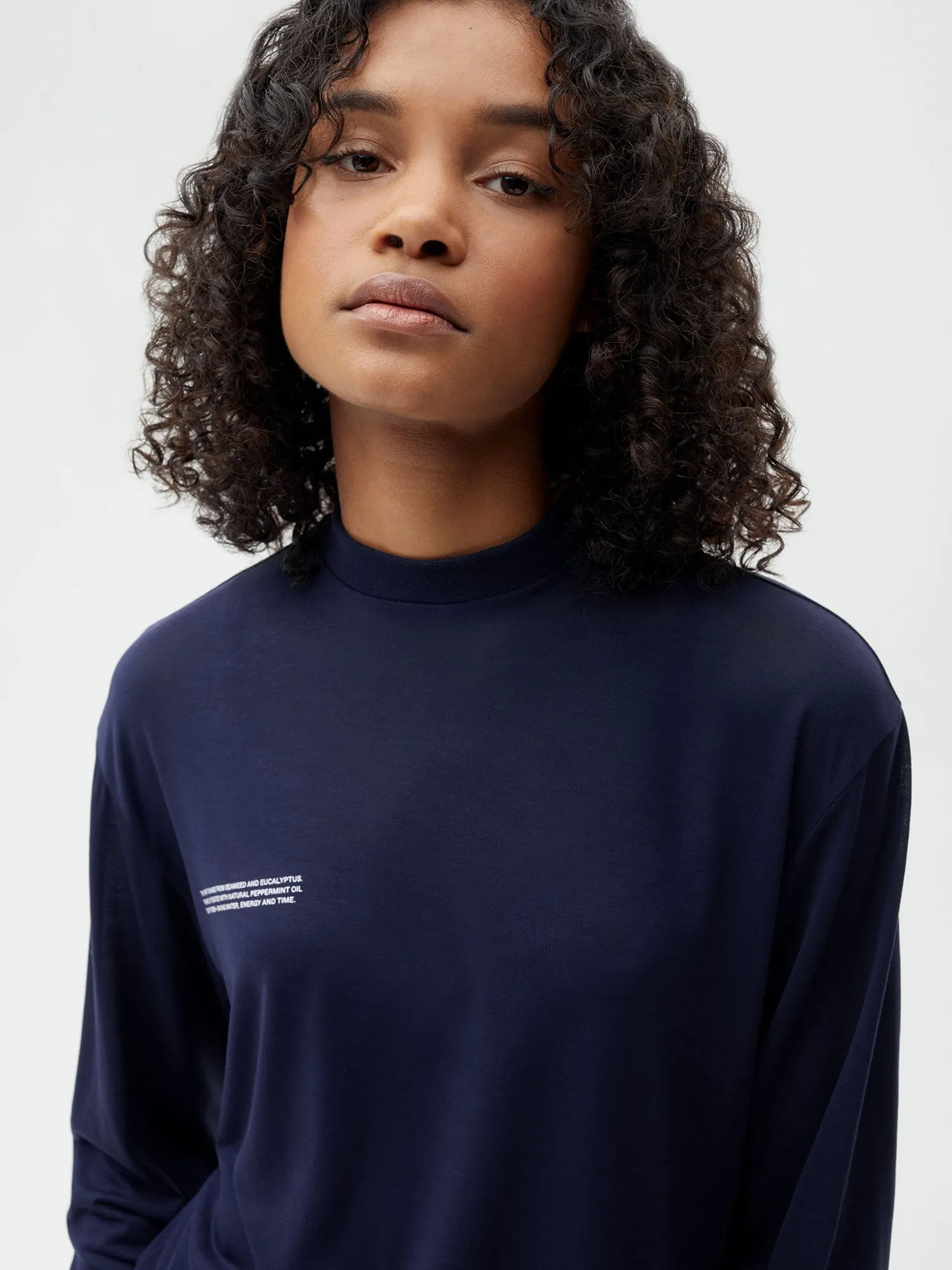 Women C-FIBER™ Pure Long Sleeve T-shirt—navy blue